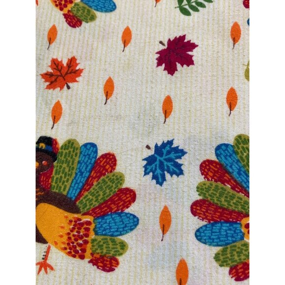 Just Love Womens 3X Fall Thanksgiving Turkey Scrub Top Medical Uniform - Picture 3 of 10